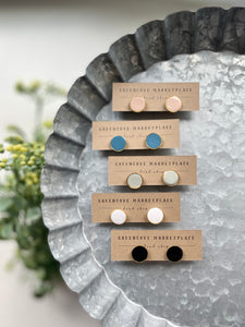 Chelsea Button Stud | Select Color